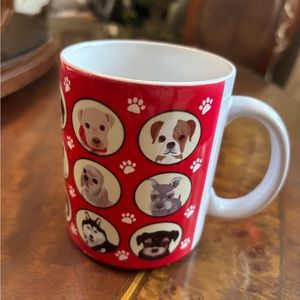 Red Puppy Dog Print Mug NEW